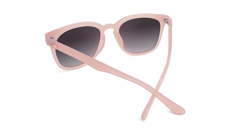 Sunglasses with Vintage Rose Frames and Polarized Smoke Gradient Lenses, Back