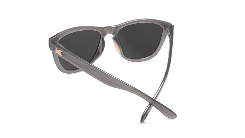 Sport Sunglasses with Jelly Grey Frames and Polarized Peach Lenses, Back