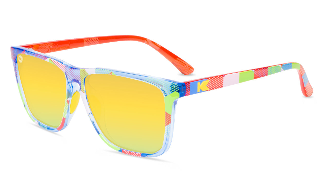 Sunglasses with Apex Frames and Polarized Yellow Lenses. Flyover