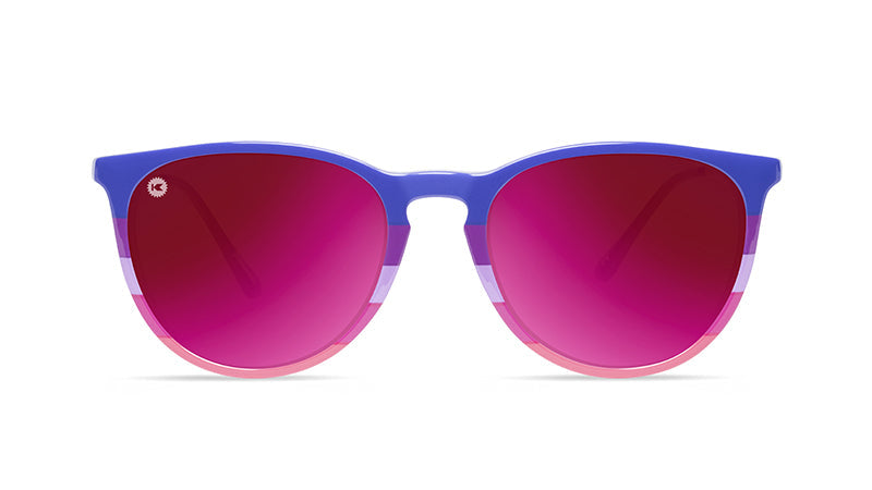 Sunglasses with Berry-inpired Frames and Polarized Fuchsia Lenses, Front