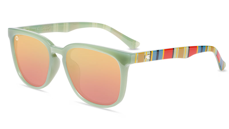 Sunglasses with Bunkhouse-inspired Frames and Polarized Rose Gold Lenses, Flyover