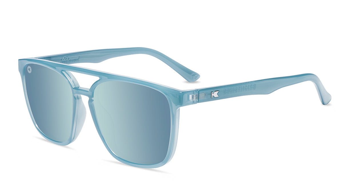 Sunglasses with Blue Frames and Polarized Sky Blue Lenses, Flyover