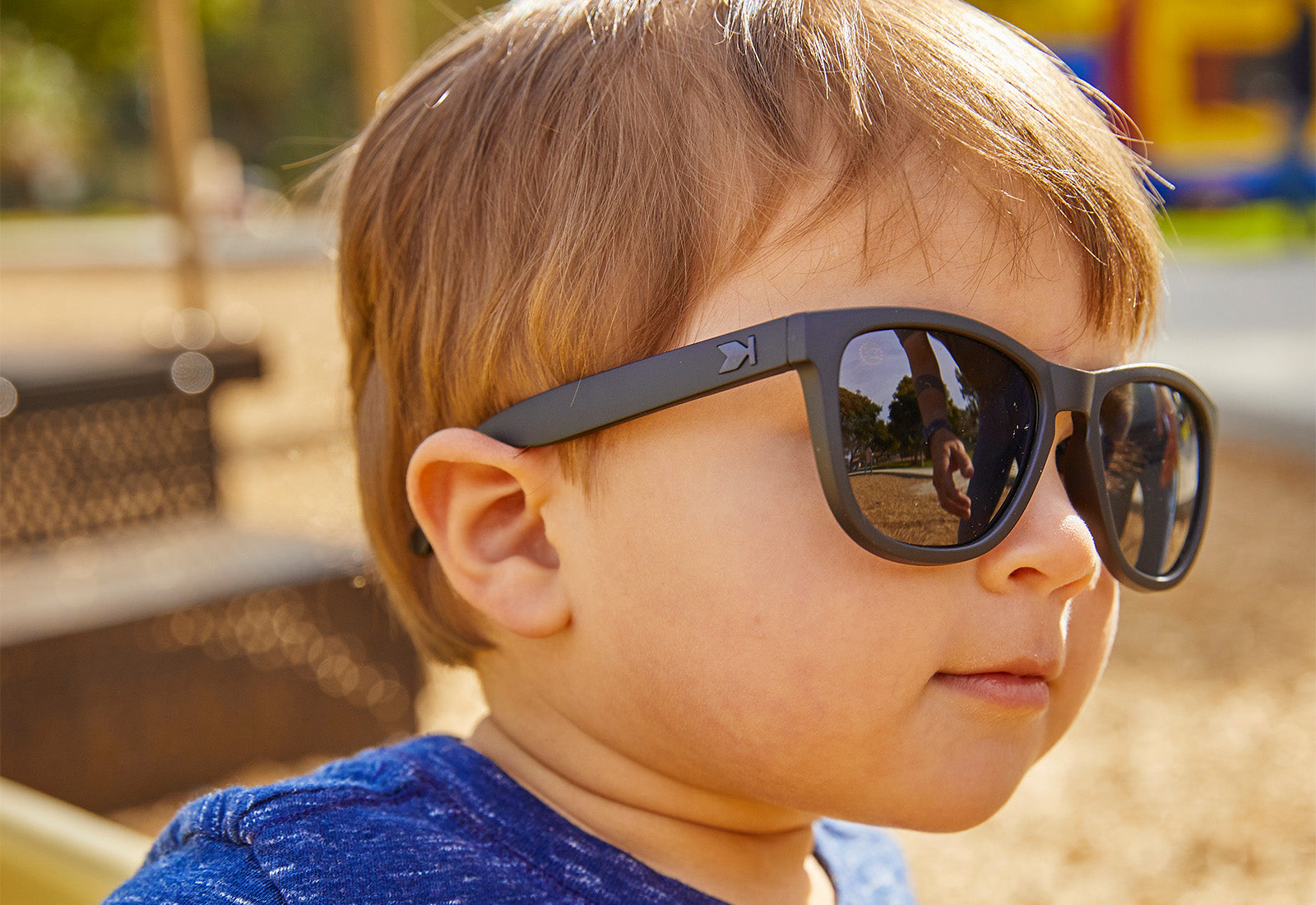 Baby boy wearing sunglasses